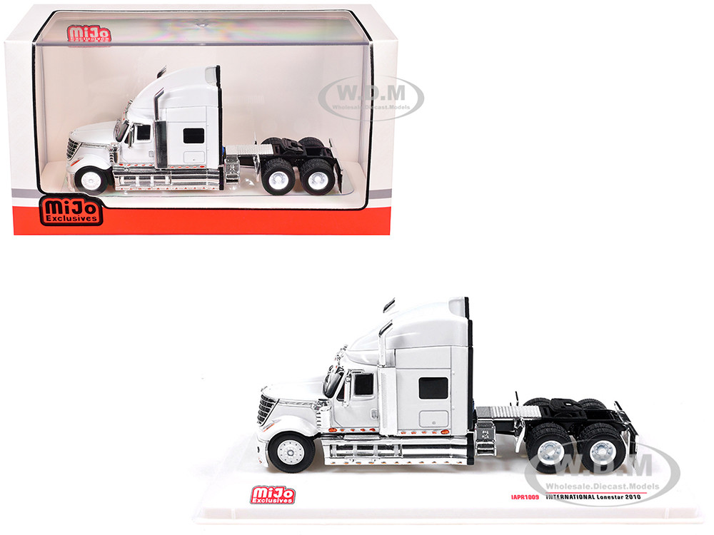 2010 International Lonestar Truck Tractor White 1/64 Diecast Model by IXO Models diecast model