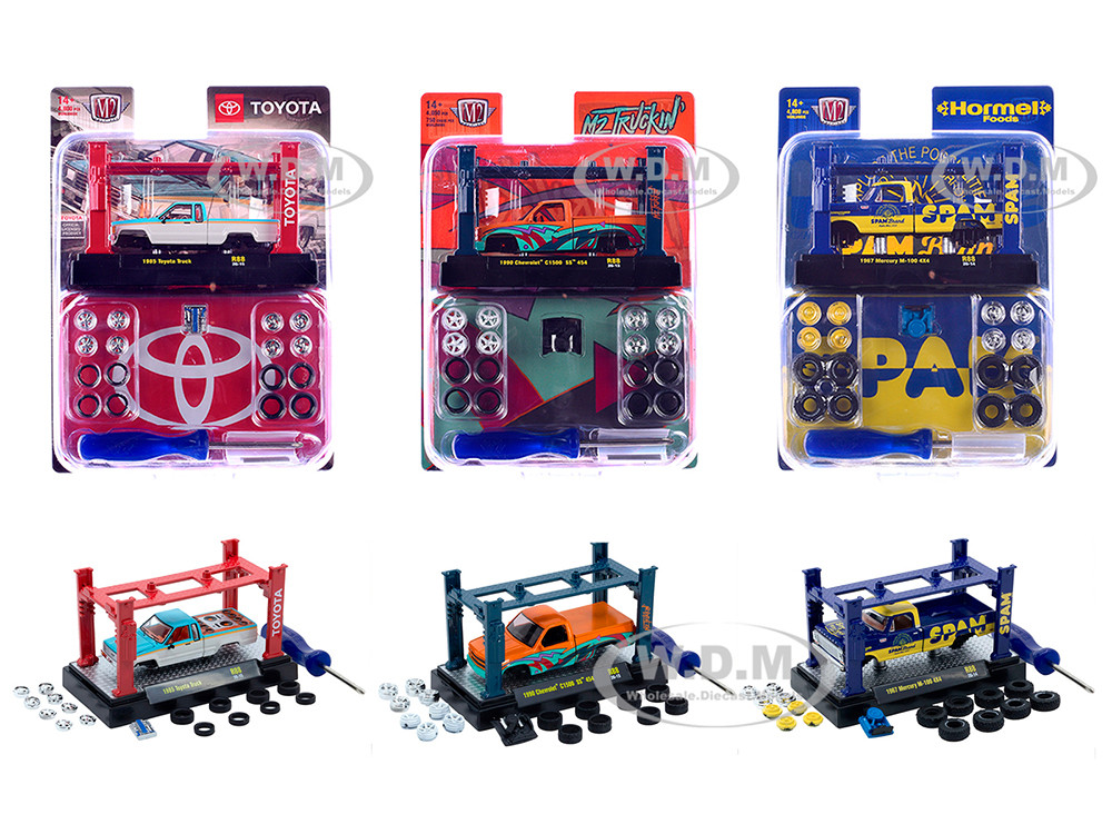 Model Kit 3 piece Car Set Release #88 Limited Edition to 4800 pieces Worldwide 1/64 Diecast Model Cars by M2 Machines diecast model