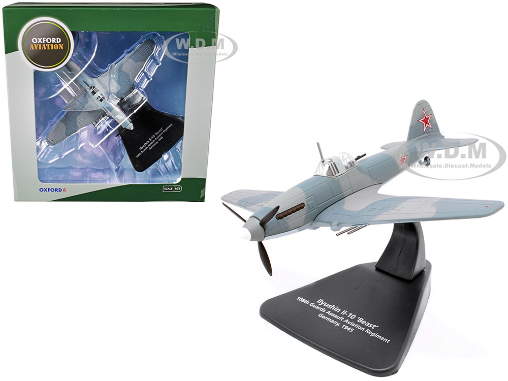 Ilyushin Il-10 "Beast" War Plane 108th Guards Assault Aviation Regiment Germany (1945) "Oxford Aviation" Series 1/72 Diecast Model Airplane by Oxford Diecast diecast model