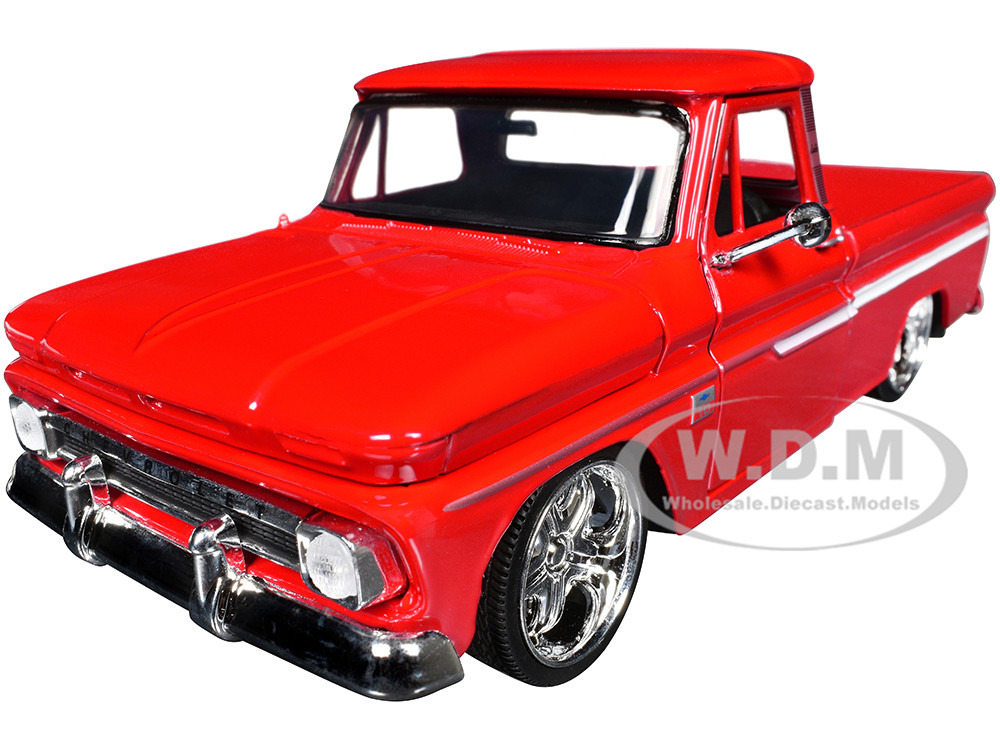 1966 Chevrolet C10 Fleetside Pickup Truck Red "Maxx Design" "American Classics" Series 1/24 Diecast Model Car by Motormax diecast model