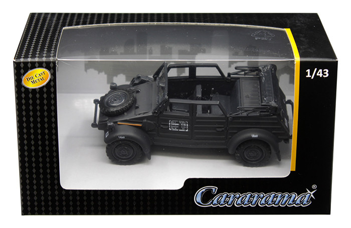 Volkswagen Kubelwagen Convertible K Type 82 Black 1/43 Diecast Model Car by Cararama diecast model