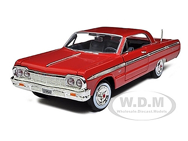 1964 Chevrolet Impala Red 1/24 Diecast Model Car by Motormax diecast model