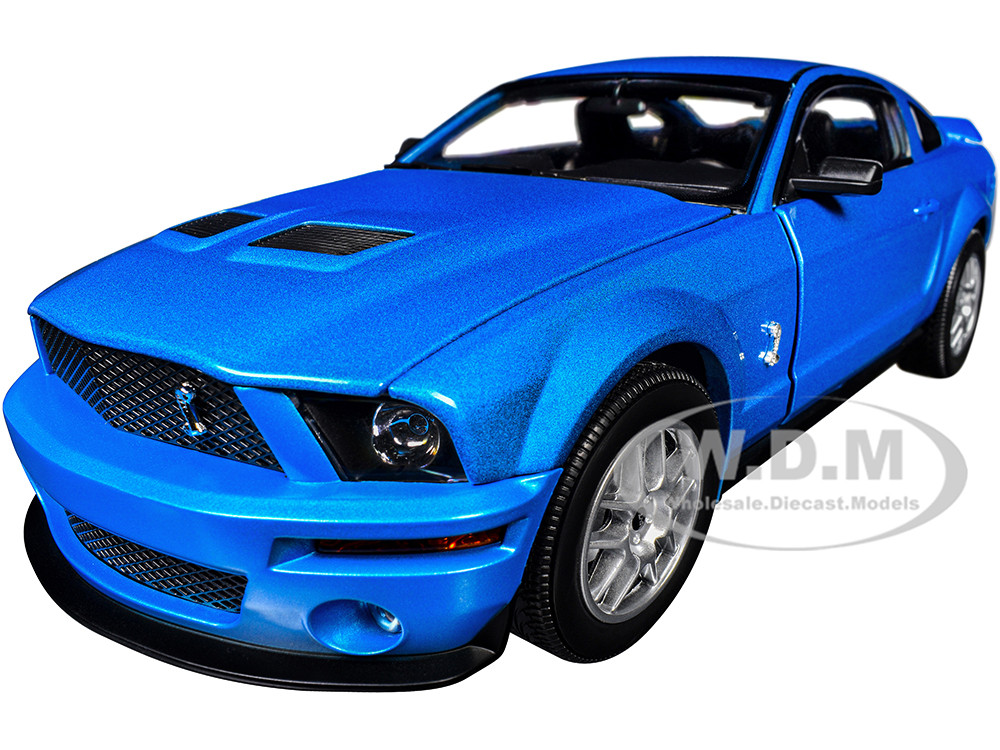 2007 Ford Shelby GT500 Windveil Blue Metallic "Shelby Collectibles" Series 1/18 Diecast Model Car by ACME diecast model