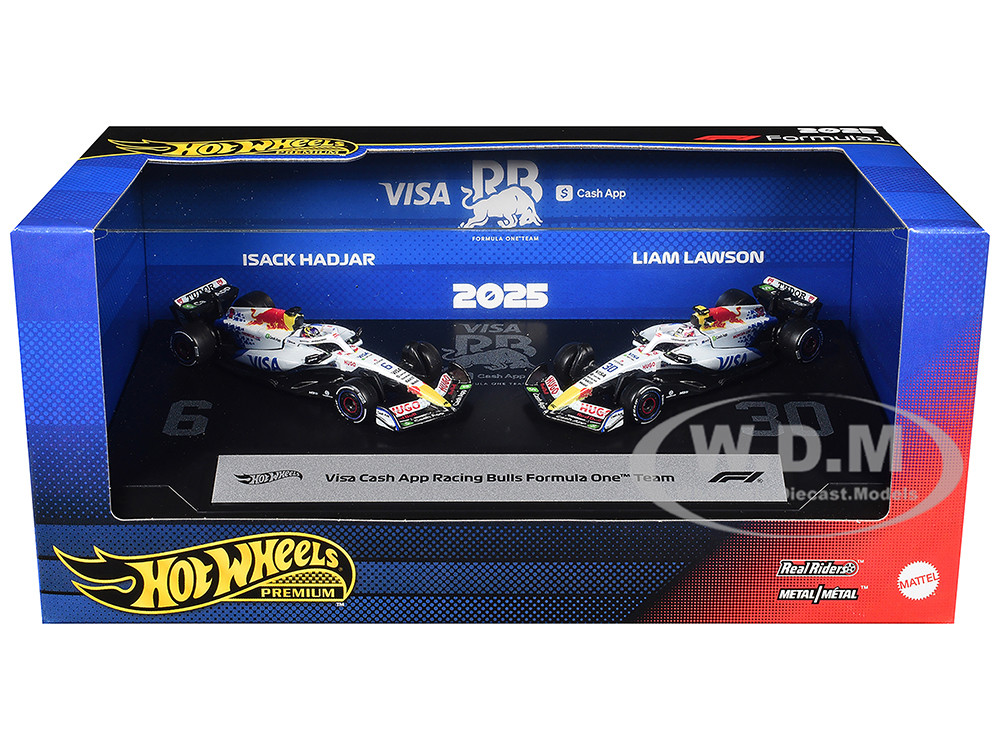 "Visa Cash App Racing Bulls Formula One Team" Formula One F1 World Championship (2025) 2 Piece Set Diecast Model Cars by Hot Wheels diecast model