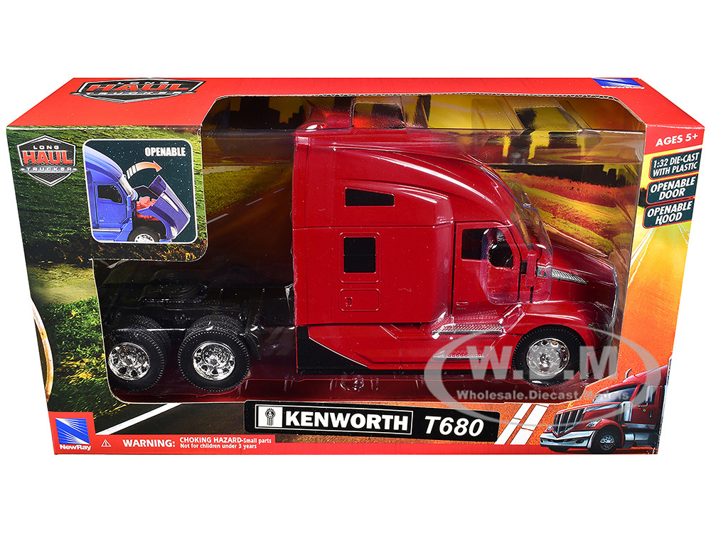 Kenworth T680 Truck Tractor Red "Long Haul Truckers" Series 1/32 Diecast Model by New Ray diecast model