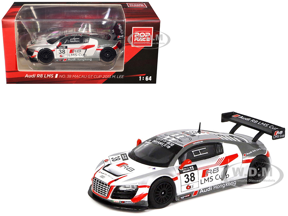 Audi R8 LMS #38 Marchy Lee "Macau GT Cup" (2013) 1/64 Diecast Model Car by Pop Race diecast model