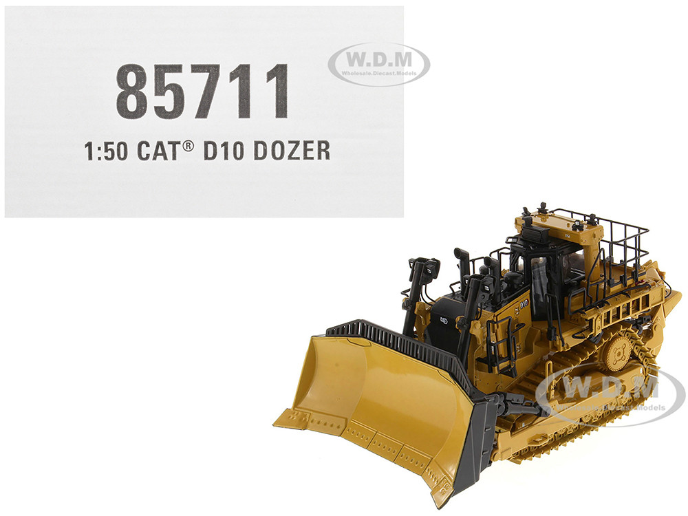 CAT Caterpillar D10 Track Type Dozer Yellow "High Line Series" 1/50 Diecast Model by Diecast Masters diecast model