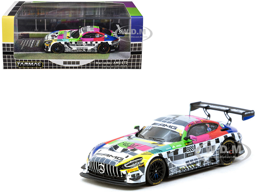 Mercedes-AMG GT3 #888 Maro Engel - Mikael Grenier - Maxime Martin "GruppeM Racing" "Bathurst 12 Hour" (2025) "Hobby64" Series 1/64 Diecast Model Car by Tarmac Works diecast model