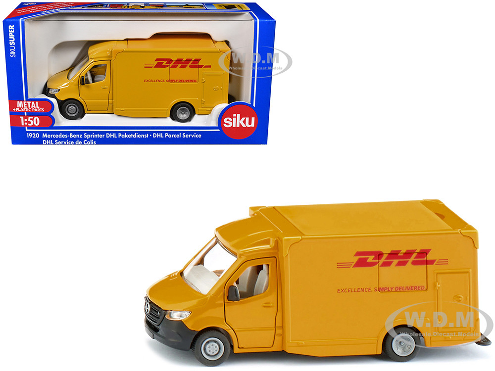 Mercedes-Benz Sprinter Van Yellow "DHL" 1/50 Diecast Model Car by Siku diecast model