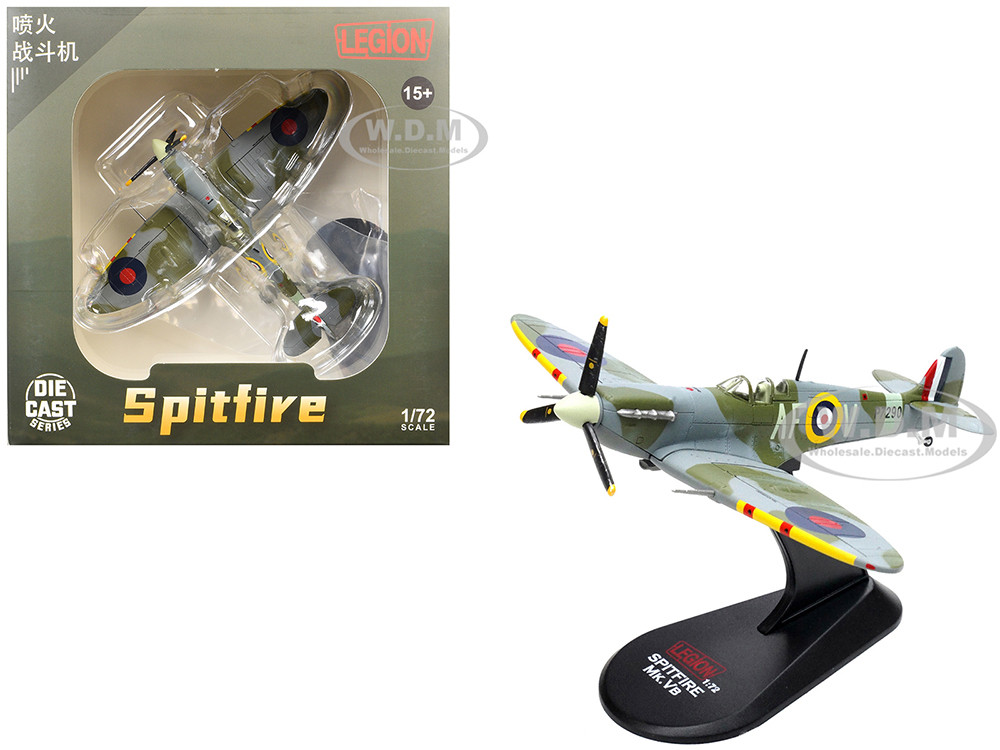 Supermarine Spitfire Mk IIa Fighter Aircraft "P7290, Air Fighting Development Unit, RAF Duxford" (1942) Royal Air Force 1/72 Diecast Model Airplane by Legion diecast model