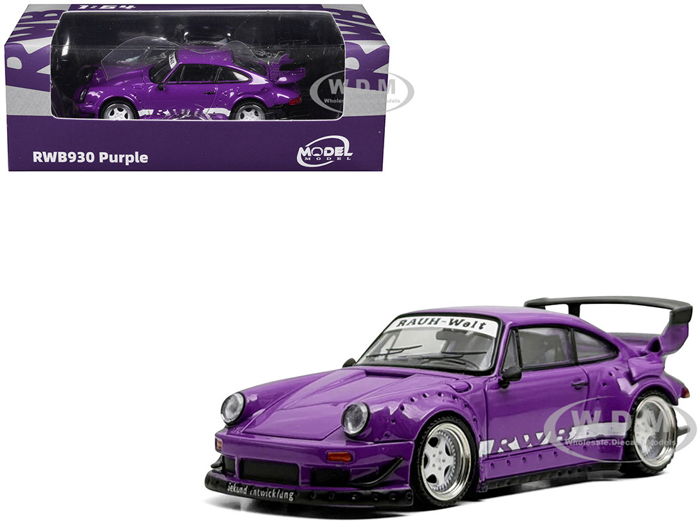RWB 930 Purple with White Stripes 1/64 Diecast Model Car by Model Model diecast model