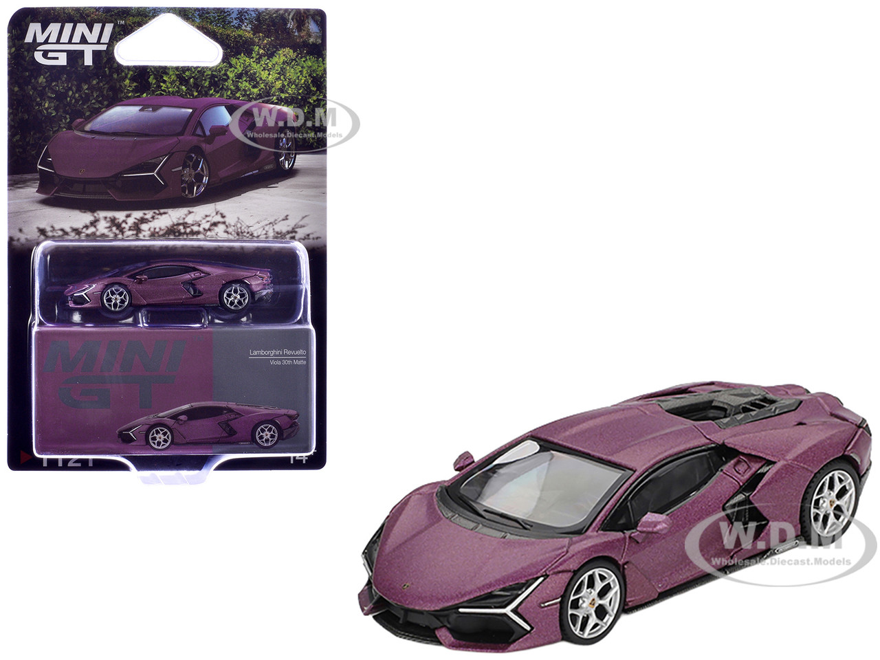 Lamborghini Revuelto Viola 30th Matt Purple Metallic Limited Edition 1/64 Diecast Model Car by Mini GT diecast model