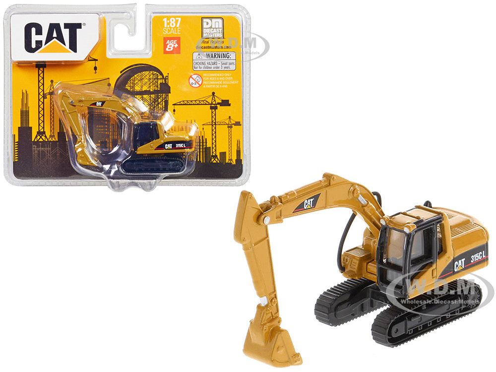 CAT Caterpillar 315C L Hydraulic Excavator Yellow 1/87 (HO) Diecast Model by Diecast Masters diecast model