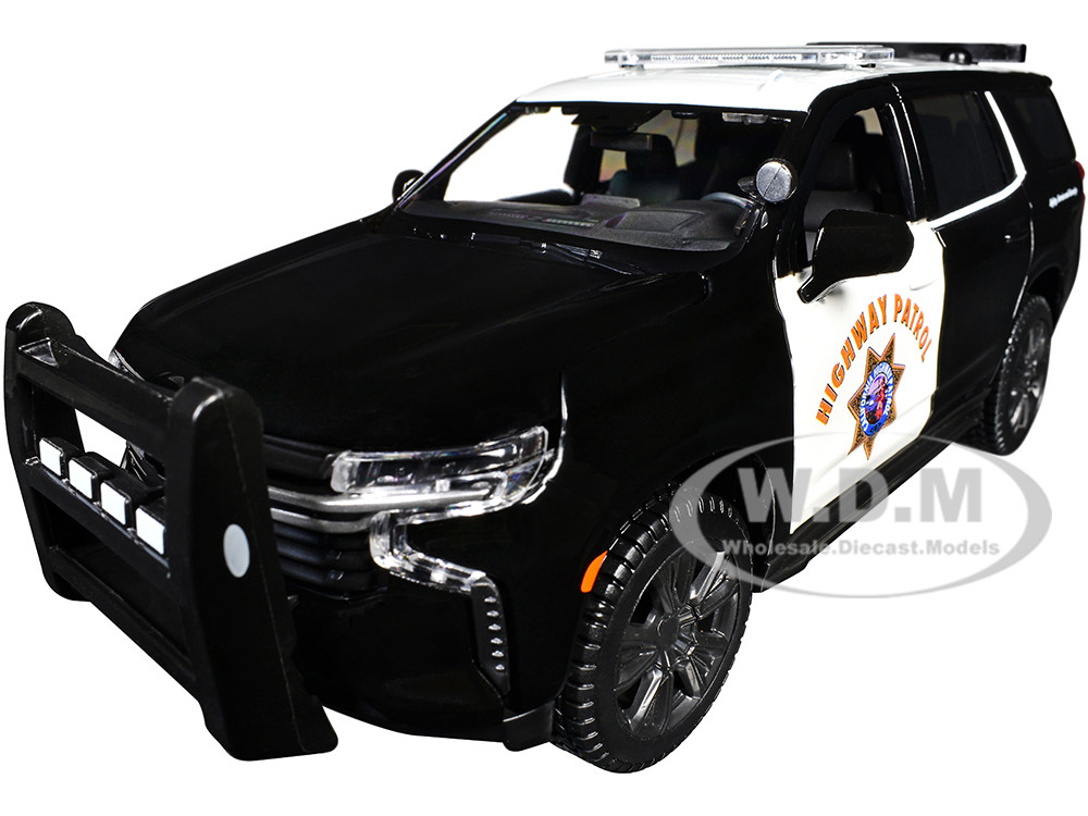 2021 Chevrolet Tahoe "California Highway Patrol" Black and White "Authority" "Maisto Design" Series 1/26 Diecast Model Car by Maisto diecast model