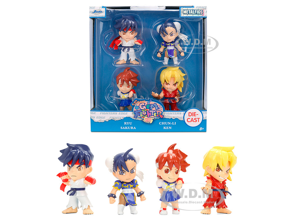Set of 4 Diecast Figures "Super Gem Fighter Mini Mix" (1997) Video Game "Metalfigs" Series Diecast Models by Jada diecast model