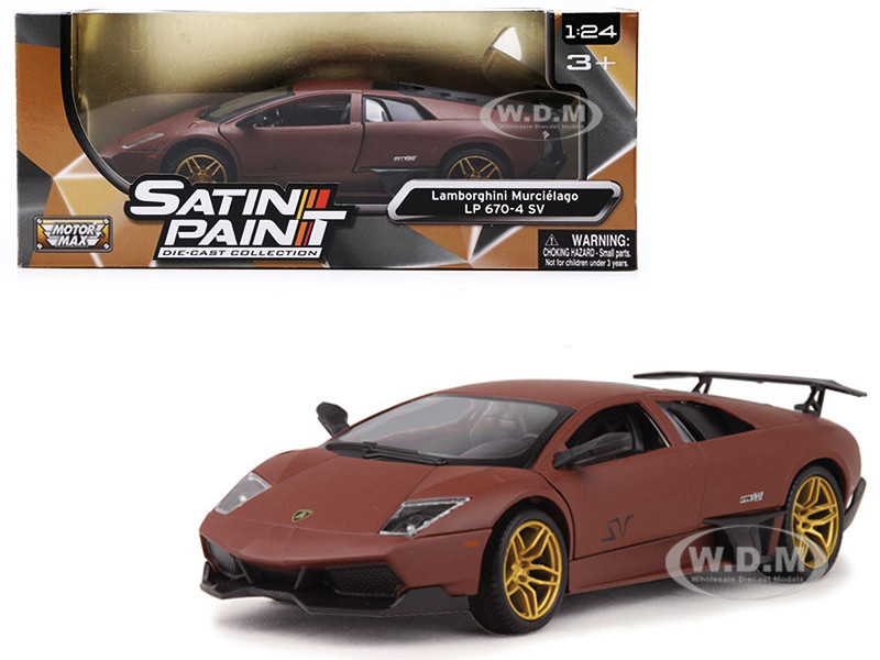 Lamborghini Murcielago LP 670-4 SV Matte Brown 1/24 Diecast Model Car by Motormax diecast model