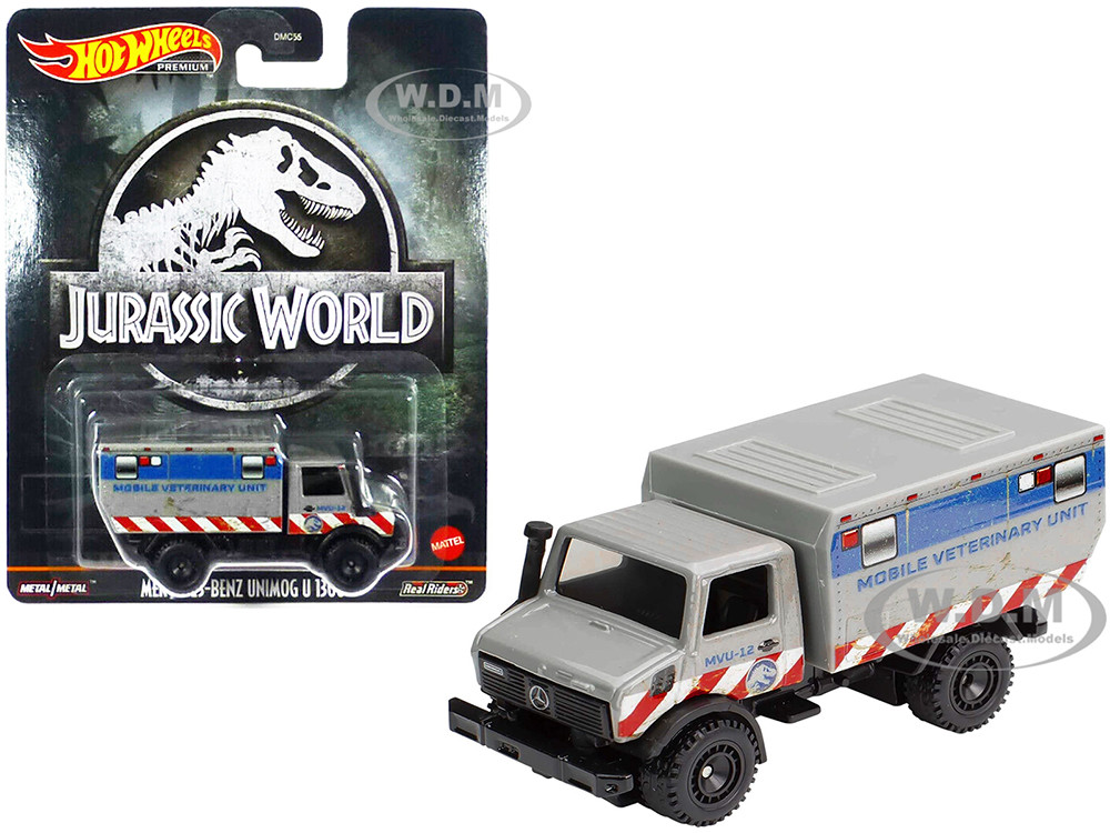 Mercedes-Benz Unimog U 1300 L "Mobile Veterinary Unit MVU-12" "Jurassic World" (2015) Movie Diecast Model Car by Hot Wheels diecast model