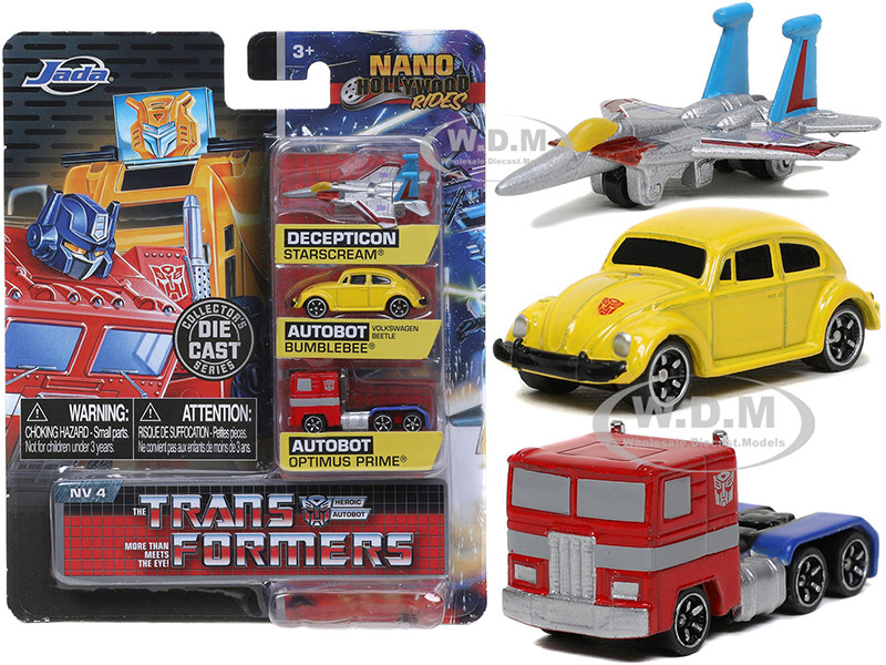 "Transformers" 3 piece Set Release 2 "Nano Hollywood Rides" Diecast Models by Jada diecast model