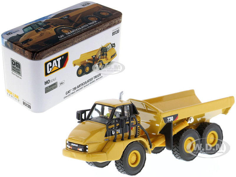 CAT Caterpillar 730 Articulated Dump Truck with Operator "High Line" Series 1/87 (HO) Diecast Model by Diecast Masters diecast model