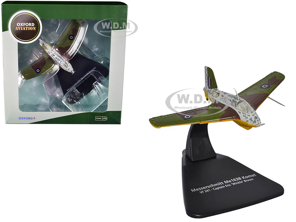 Messerschmitt Me 163B Komet Rocket Plane VF 241 Captain Eric 'Winkle' Brown "Oxford Aviation" Series 1/72 Diecast Model Airplane by Oxford Diecast diecast model