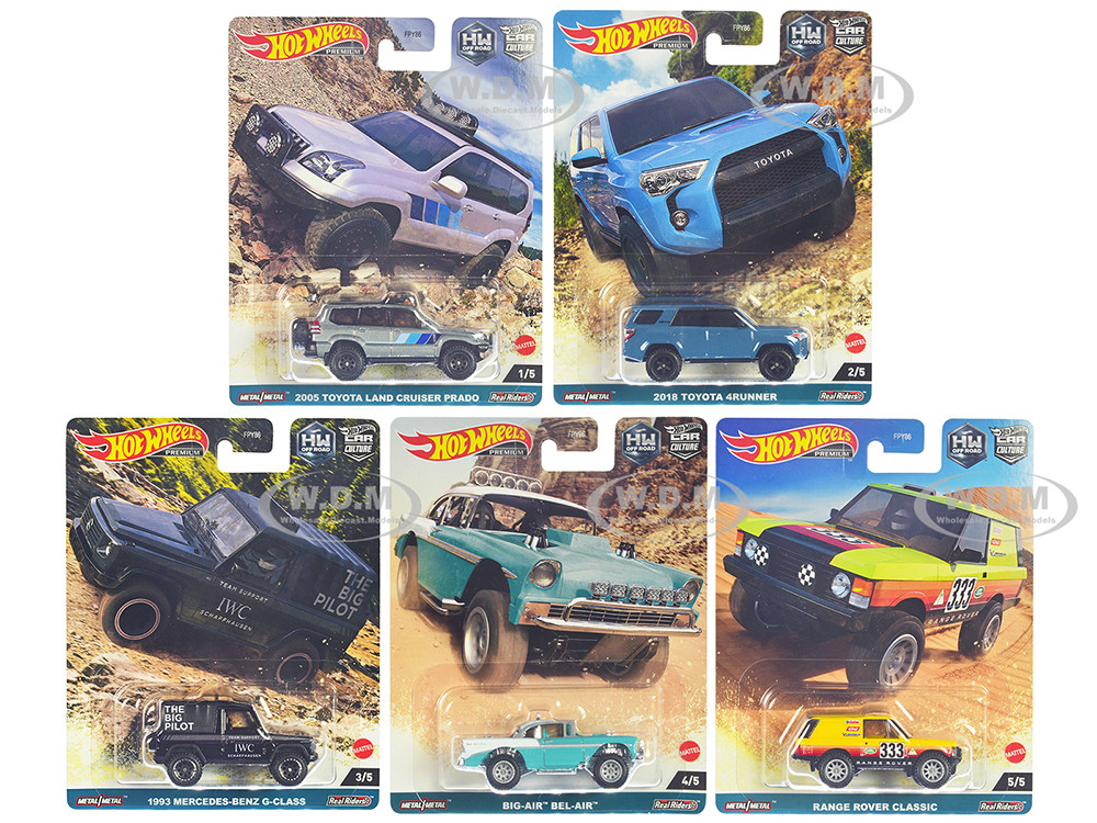 "HW Off Road" 5 piece Set "Car Culture" Series Diecast Model Cars by Hot Wheels diecast model