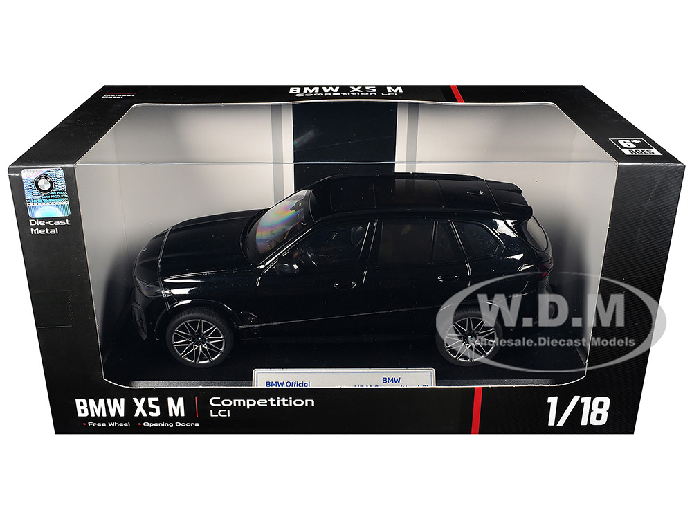 BMW X5 M Competition LCI Black Metallic with Moonroof 1/18 Diecast Model Car by Heimanba diecast model