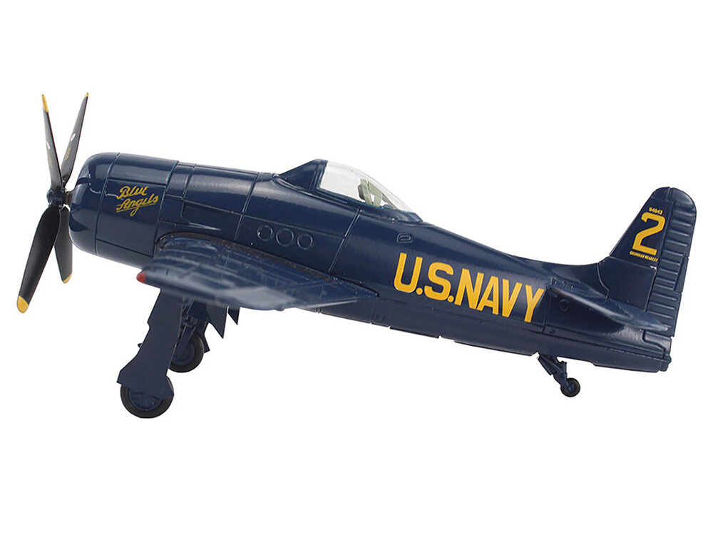 Grumman F8F Bearcat Fighter Aircraft "Blue Angels #2" (1946) United States Navy "SkyMax Models" Series 1/72 Diecast Model by Hobby Master diecast model