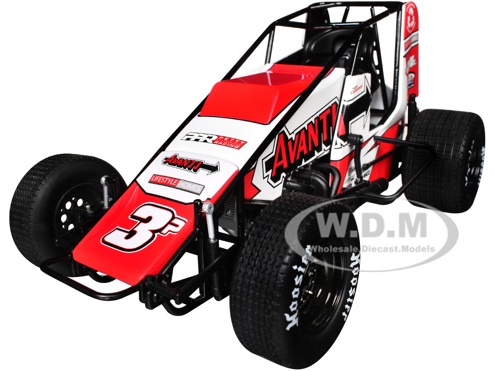 USAC Sprint Car #3P Kyle Cummins "Avanti" Champion "USAC Sprint Car National Championship" (2025) 1/18 Diecast Model Car by ACME diecast model