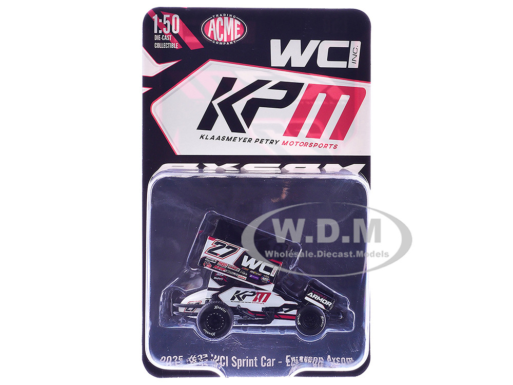 Winged Sprint Car #27 Emerson Axsom "WCI - KPM" White (2026) 1/50 Diecast Model Car by ACME diecast model