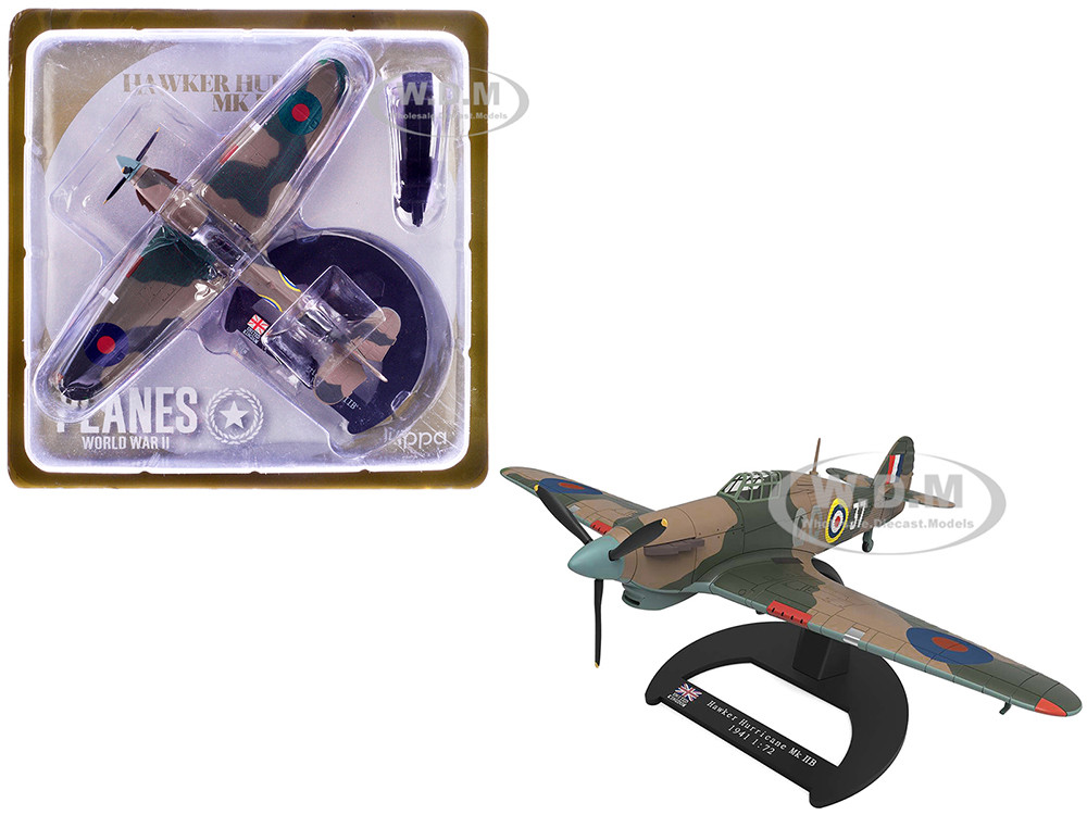 Hawker Hurricane Mk.IIB Aircraft "No. 134 Squadron, 151 Wing, Vaenga, USSR" (1941) British Royal Air Force "Planes of World War II" Series 1/72 Diecast Model Airplane by Luppa diecast model