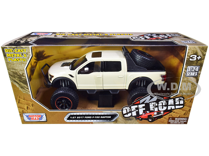 2017 Ford F-150 Raptor Off-Road Pickup Truck Cream 1/27 Diecast Model Car by Motormax diecast model