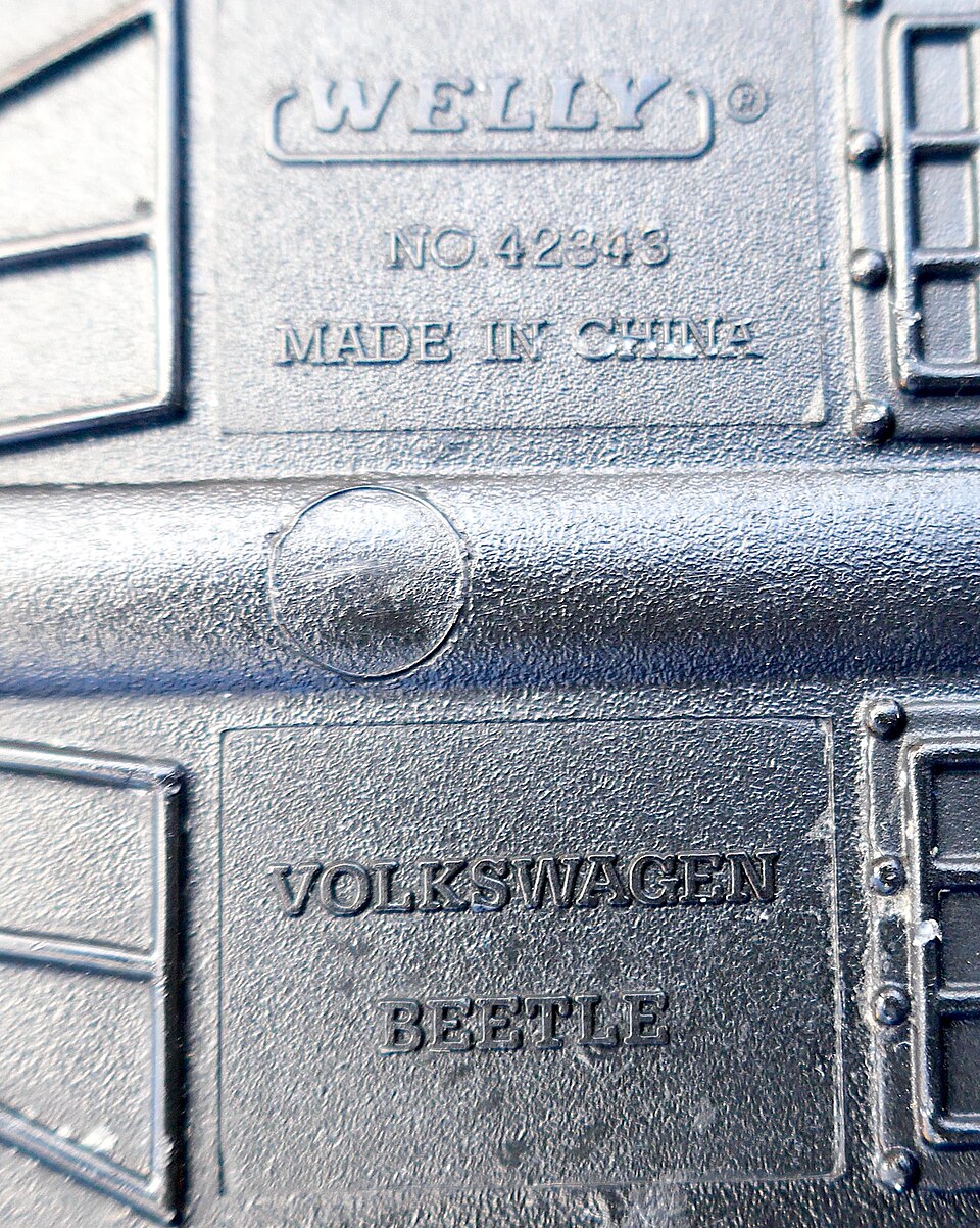 VW Beetle worn model-10-bottom, a model car by Welly