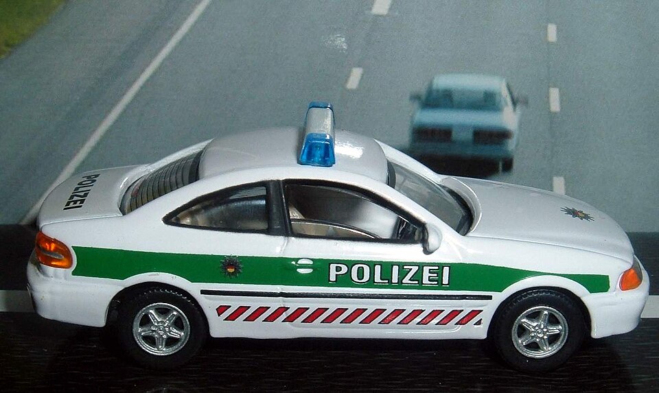 S166 Volvo C70 - Germany Polizei (2601322225), a model car by Schuco