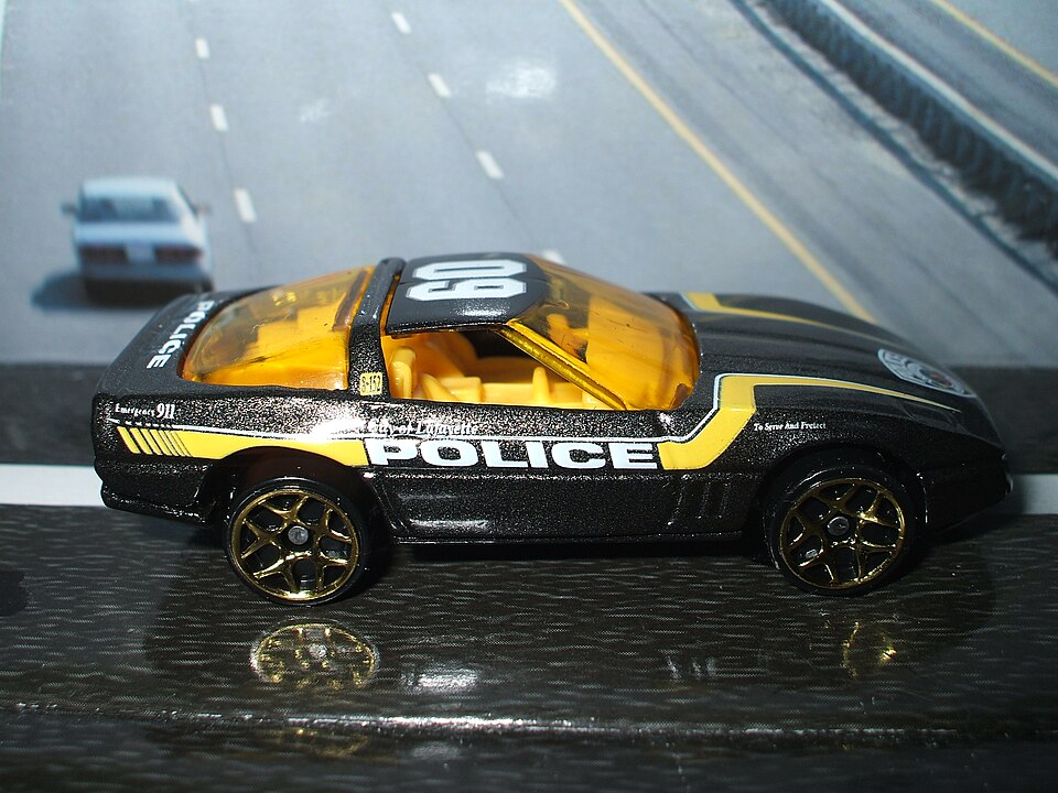 S233 Chevy Corvette - USA Lafayette Police IN (4070502282), a model car by Hot Wheels