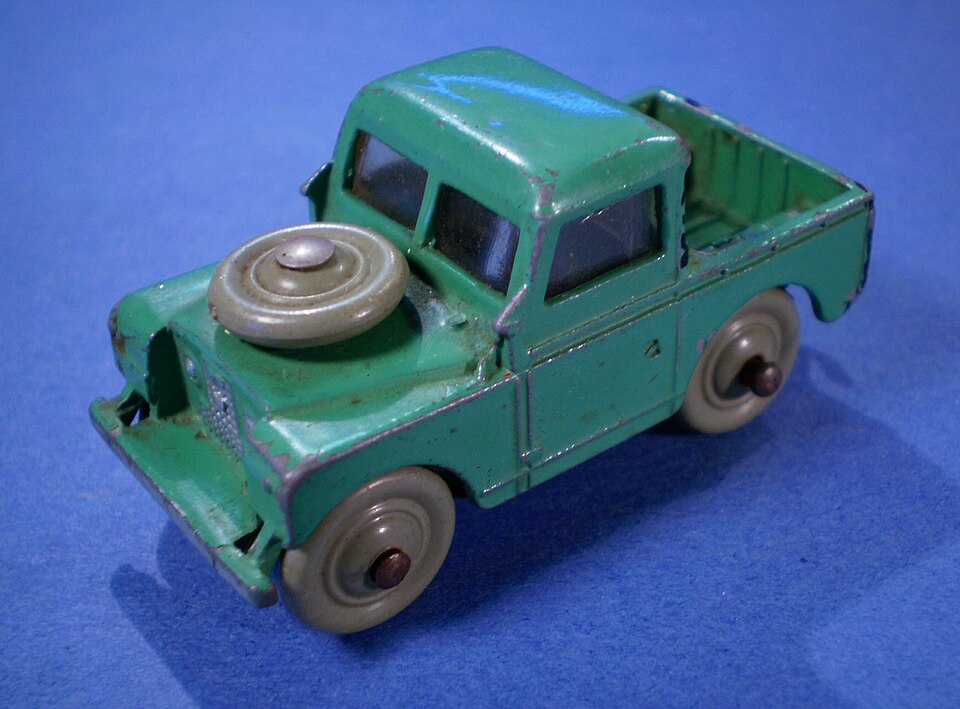 Diecast Dinky Dublo Land Rover made in the early 1960s, a model car by Dinky Toy cars