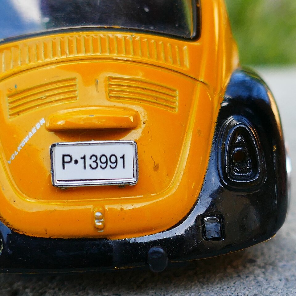 VW Beetle worn model-05-detail, a model car by Welly