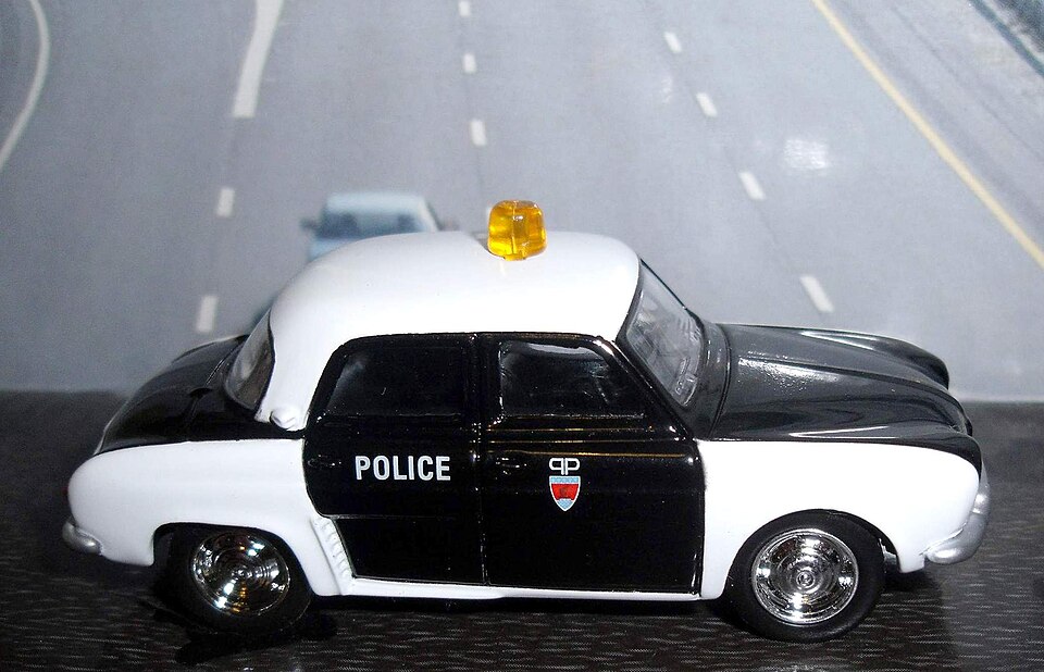 S315 Renault Dauphine - France Paris Police (5601115195), a model car by Norev