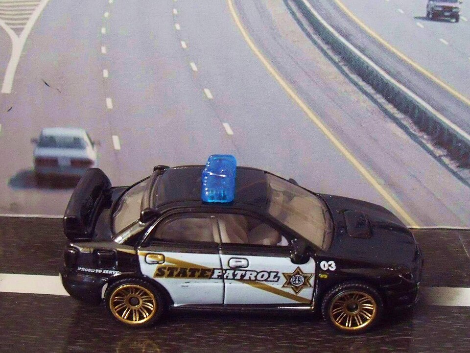 S371 Subaru Impreza WRX - USA generic State Patrol (9347479759), a model car by Matchbox
