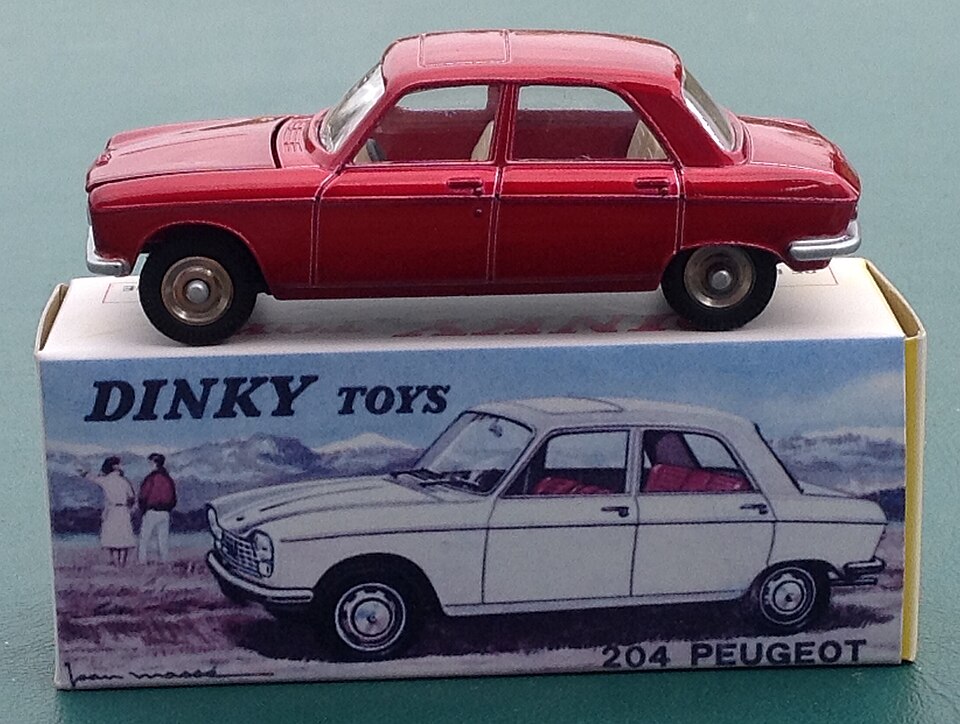 Peugeot 204 dinky toys, a model car by Dinky Toy cars