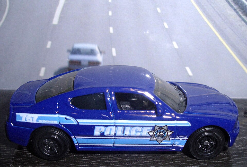 S349 Dodge Charger - USA Matchbox Police (7653089032), a model car by Matchbox