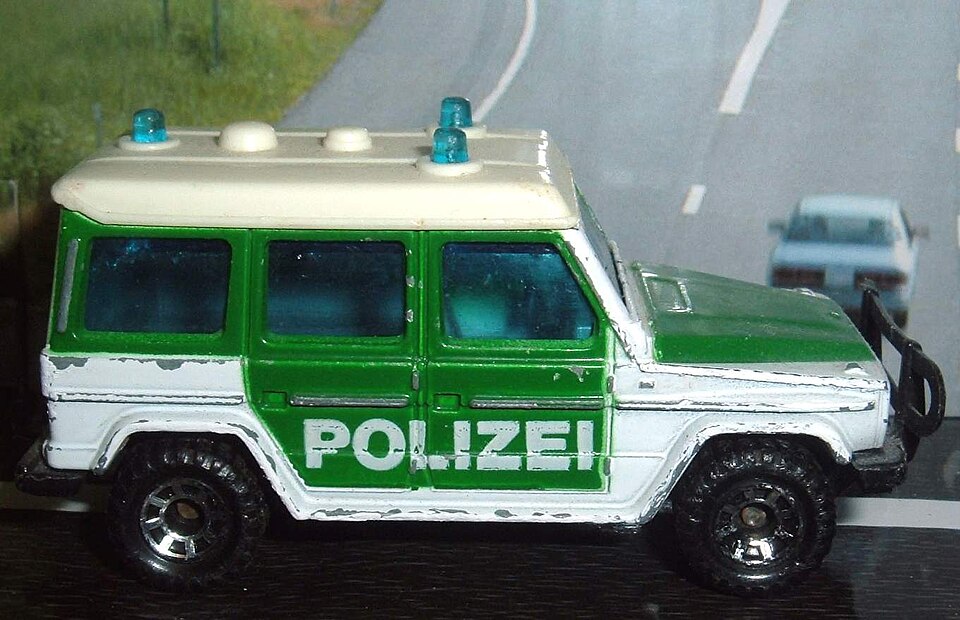 S109 Mercedes GE280 G-wagen - Germany Polizei (2398792841), a model car by Matchbox