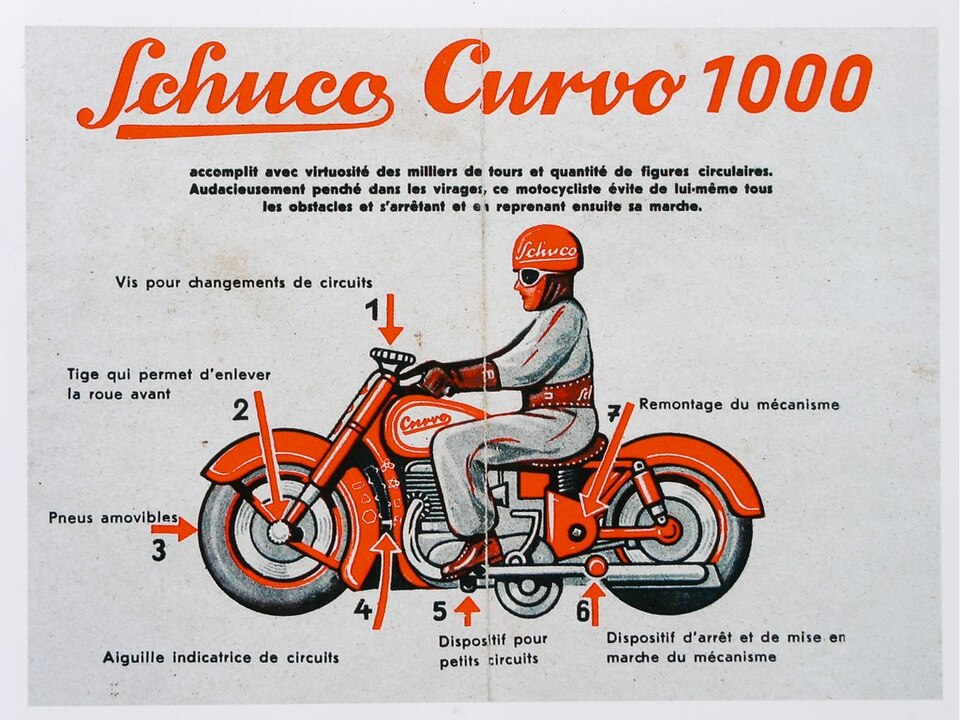 Schuco Curvo, US-zone Germany 1950's, a model car by Schuco toys