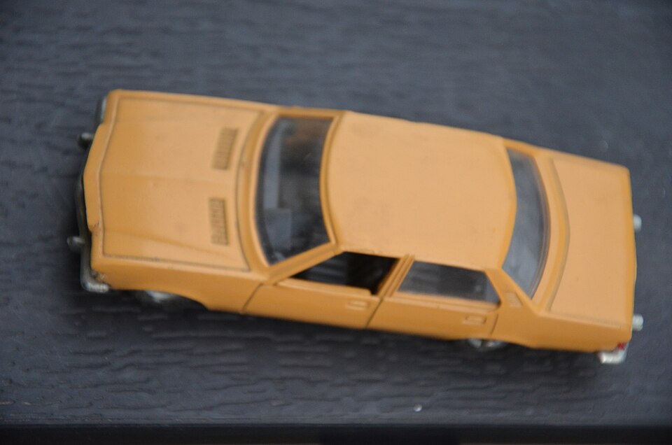 Ziss Opel Rekord II 1-43 scale model, Germany, about 1982, left, a model car by Ziss Modell