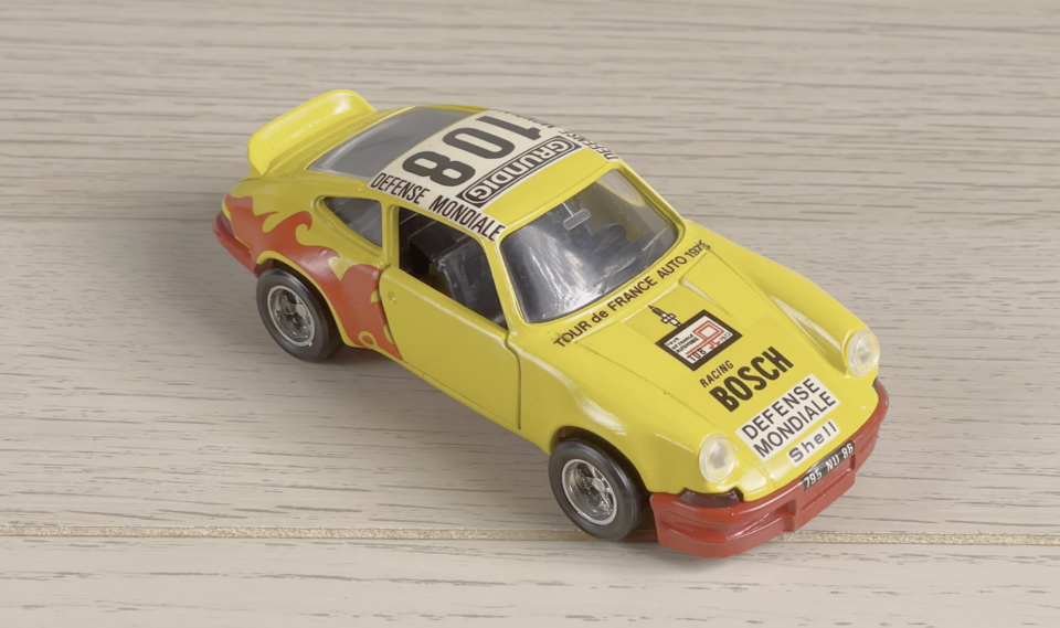 Miniature Porsche rallye, a model car by Solido