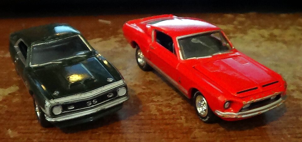Jl camaro ss and shelby gt500, a model car by Johnny Lightning