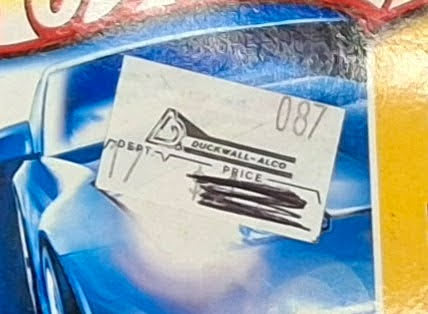 Duckwall-ALCO crossed off price tag on Hot Wheels card 2026-03-27, a model car by Hot Wheels