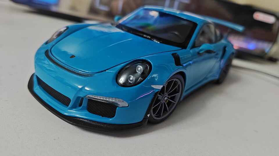 2016 Porsche 911 GT3 RS Blue - WELLY 1-24, a model car by Welly