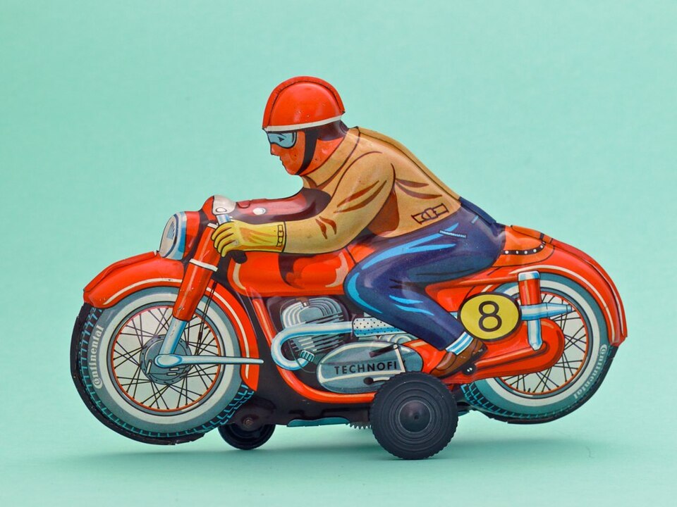 Technofix racer no8, Western Germany 1960's, a model car by Technofix