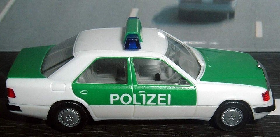 S194 Mercedes 300E - Germany Polizei generic (2768535549), a model car by Herpa