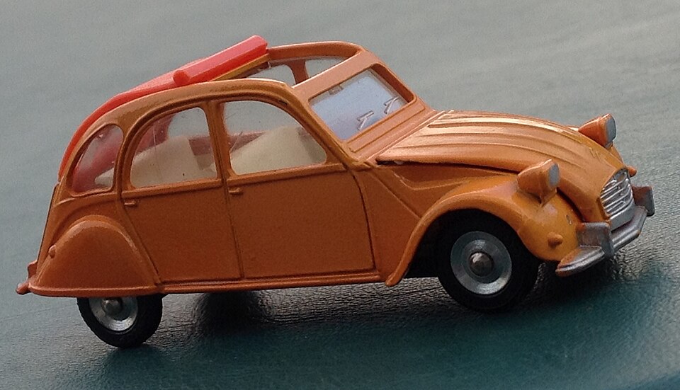 Citroen 2CV6 (c.1974) model car, a model car by Dinky Toy cars